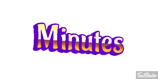Minutes Text effect