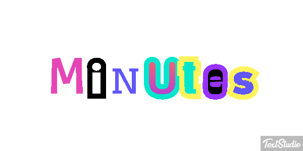 Minutes Text effect
