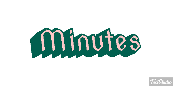 Minutes Text effect