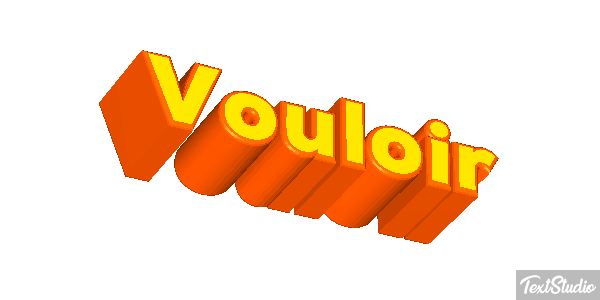 Vouloir Effetto testo