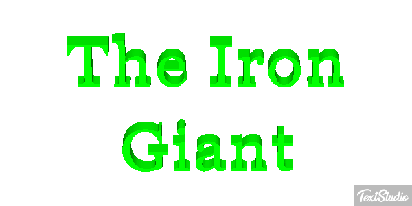 The Iron Giant Efecto de texto