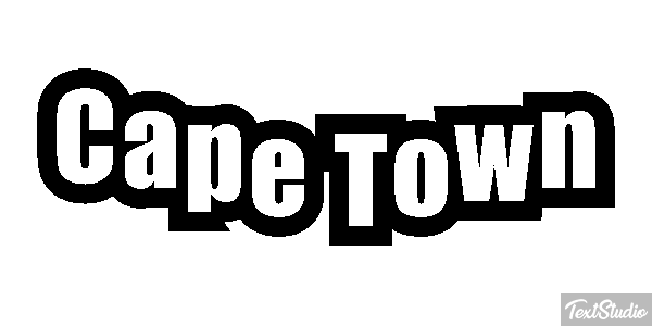 Cape Town Effetto testo