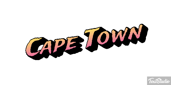 Cape Town Effetto testo