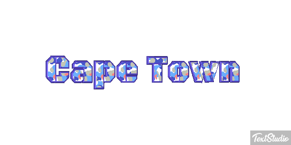 Cape Town Effetto testo