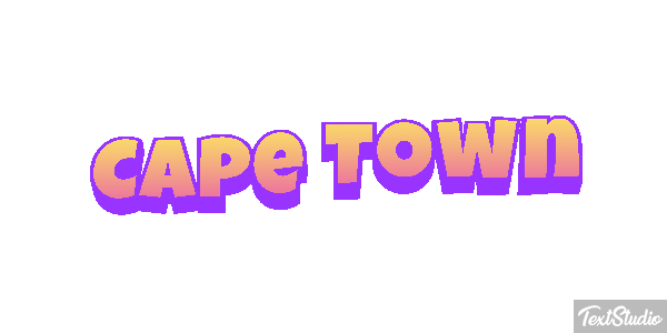 Cape Town Effetto testo