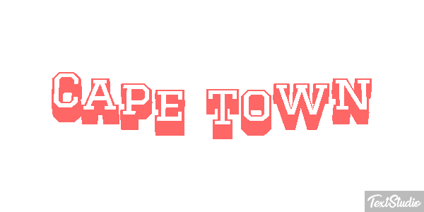Cape Town Effetto testo