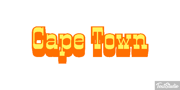 Cape Town Effetto testo