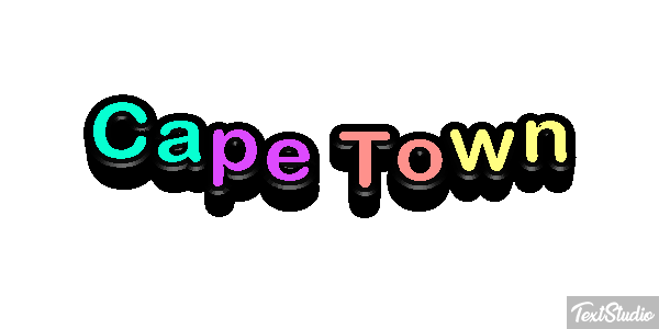 Cape Town Effetto testo