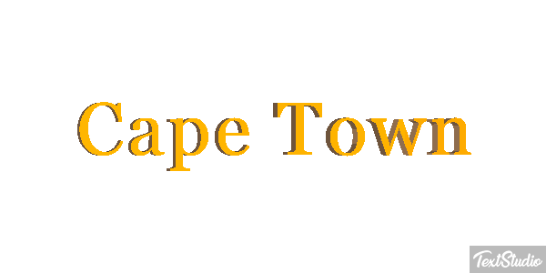Cape Town Effetto testo