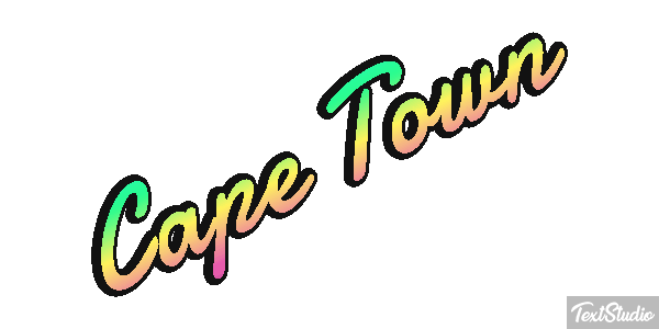 Cape Town Effetto testo