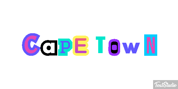 Cape Town Effetto testo