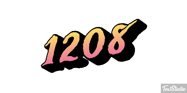 1208 Text effect