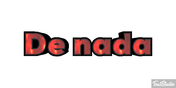 De nada Effetto testo