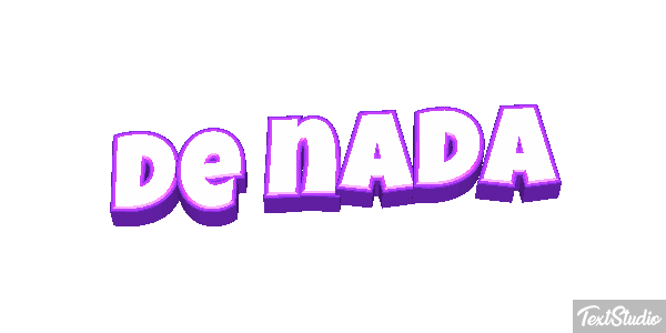 De nada Effetto testo