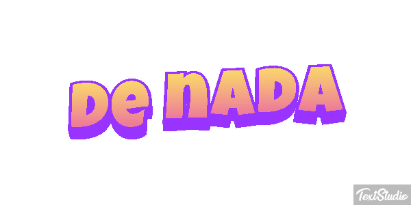 De nada Effetto testo