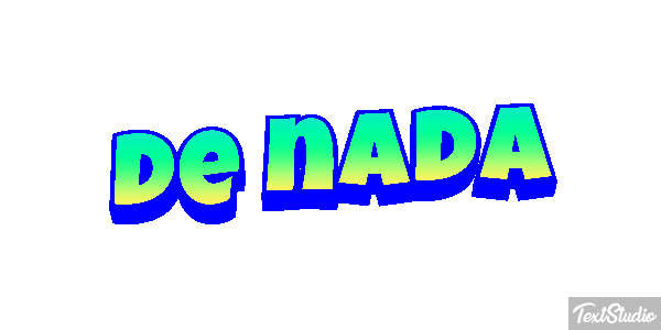 De nada Effetto testo