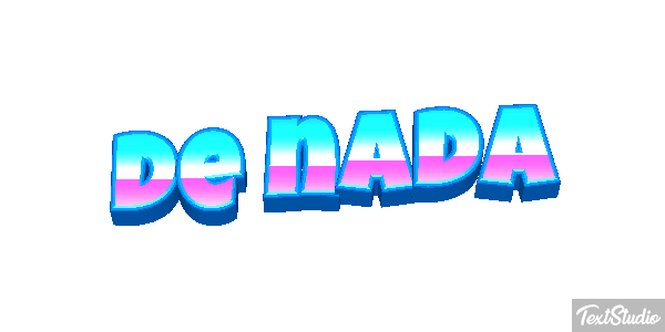 De nada Effetto testo