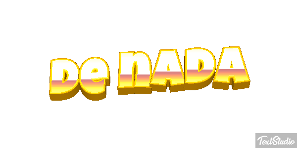 De nada Effetto testo