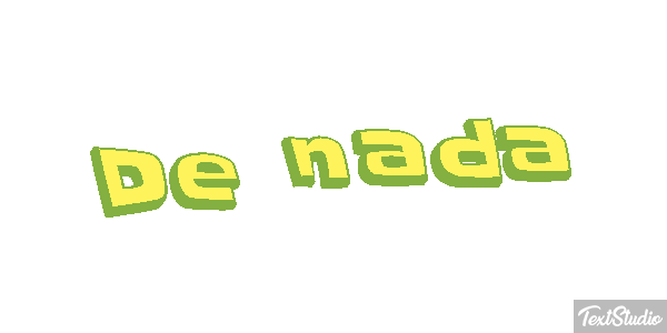 De nada Effetto testo