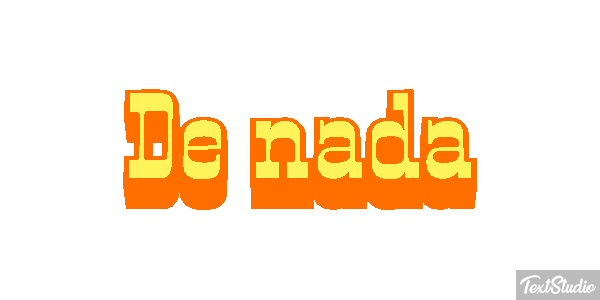 De nada Effetto testo