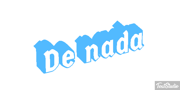 De nada Effetto testo