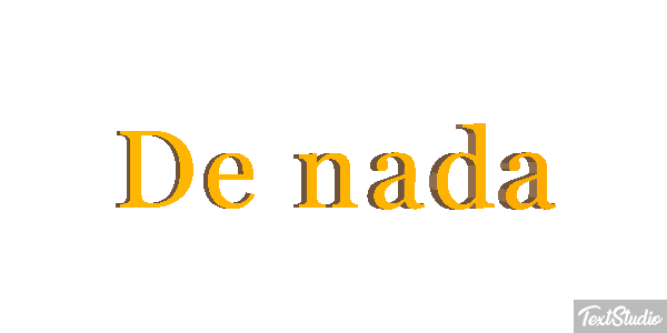 De nada Effetto testo