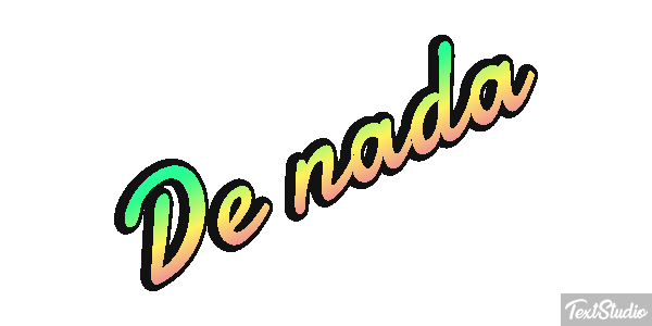 De nada Effetto testo