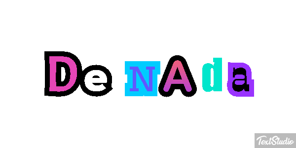 De nada Effetto testo