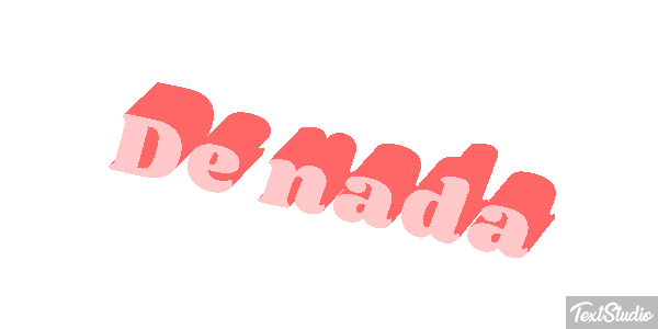 De nada Effetto testo