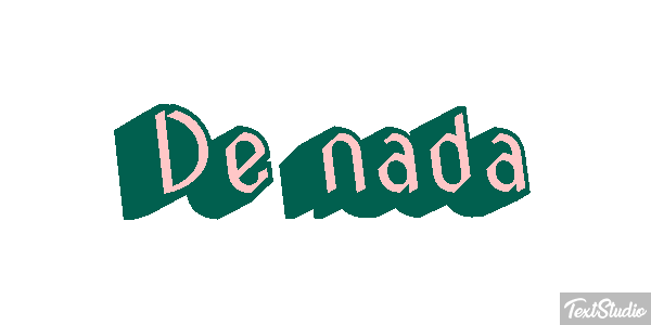 De nada Effetto testo