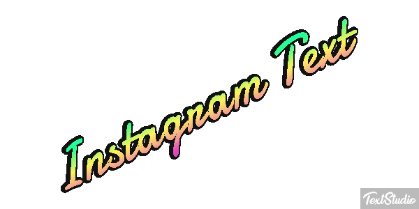 Instagram Text Text effect