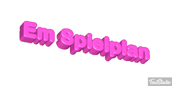 Em Spielplan Text effect
