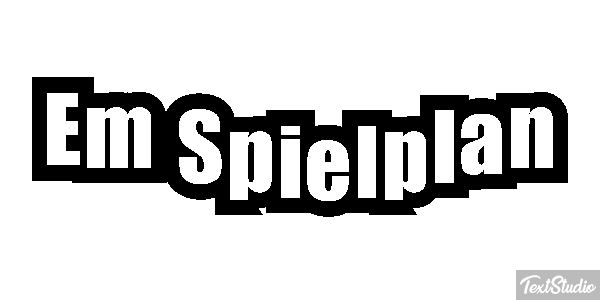 Em Spielplan Text effect