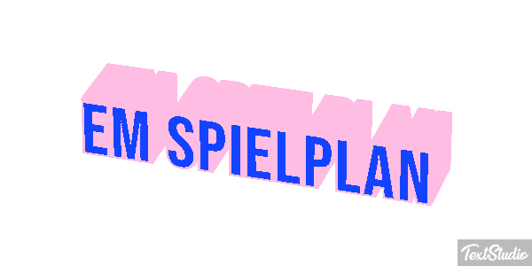 Em Spielplan Text effect