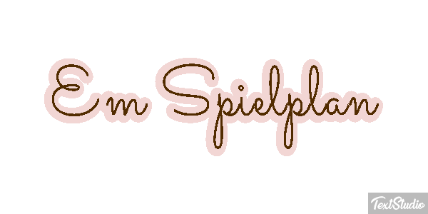 Em Spielplan Text effect
