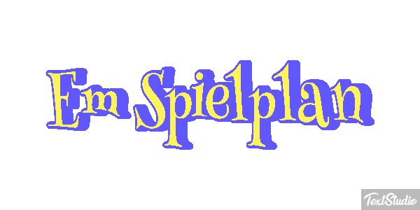 Em Spielplan Text effect