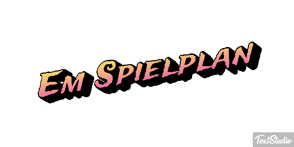 Em Spielplan Text effect