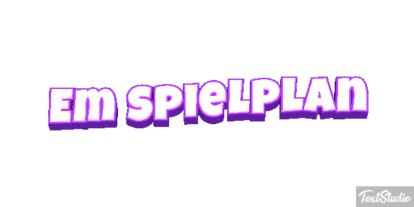Em Spielplan Text effect