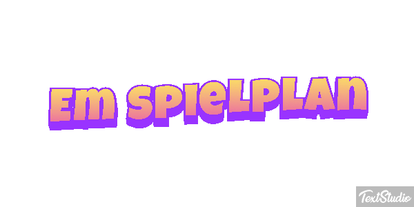 Em Spielplan Text effect