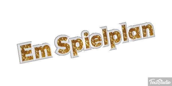Em Spielplan Text effect