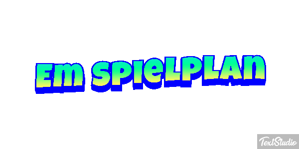 Em Spielplan Text effect