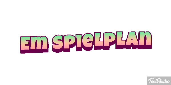 Em Spielplan Text effect