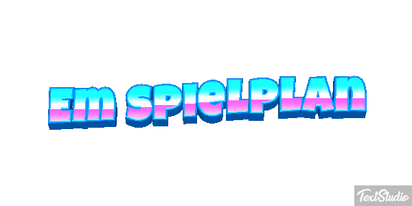 Em Spielplan Text effect