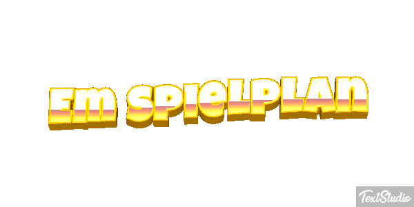 Em Spielplan Text effect