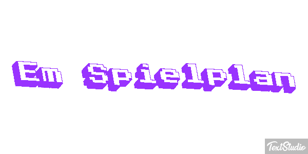 Em Spielplan Text effect