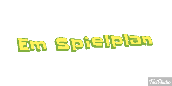Em Spielplan Text effect