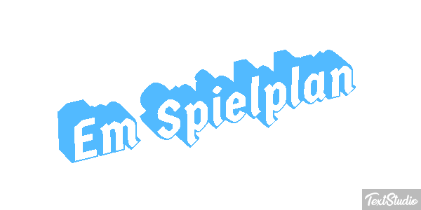 Em Spielplan Text effect