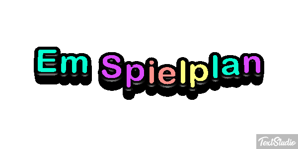 Em Spielplan Text effect