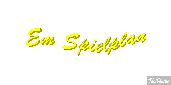 Em Spielplan Text effect