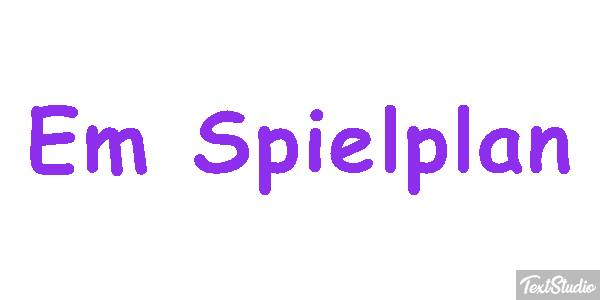 Em Spielplan Text effect